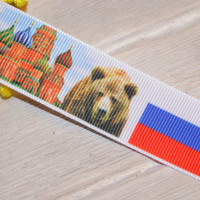 Репсовые с рисунком 2,5 см